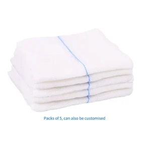 Medical Surgical Compress Sponge Disposable Absorbent Surgical Gauze Pad Blue Line X Ray Detectable Gauze Swab