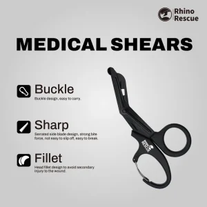 Medical Trauma Bandage Scissors With Buckle And Carabiner Stainless Steel Manual Suture Practice Kit CE Certified