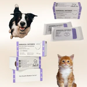 Medical Veterinarian Polyglactin 910 Surgical Sutures 40Mm 3 0 Cutting Sterilization Treatment Absorbable PGLA