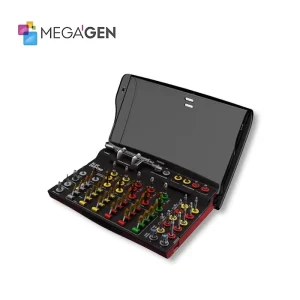 Megagen Compatible Dental Implant Surgical Kit Medical Grade Stainless Steel Drills Drivers Tool Set with Box