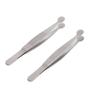 Meibomian gland round straight head massage forceps blockage unblocking fat massagers surgical forceps for eyelid flipping