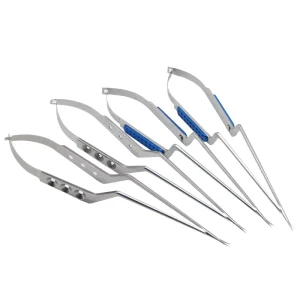 Micro Surgical Instruments Gun Shaped Neurosurgery Micro Scissors Manual Titanium Alloy Stainless Steel 23cm