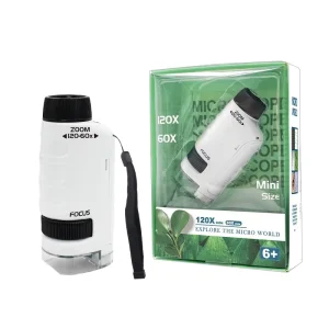 Monocular Microscope for Kids Optical Instruments Simple Operation Laboratory Education Exploration Micro World Gift