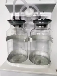 New Portable Electric Vacuum Mobile Type Double Bottle Surgical Suction