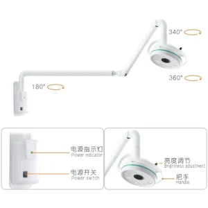 Newly Dental Equipment Wall mounted Medical LED3W*12 Examination Light Brightness Adjustable Surgical Light