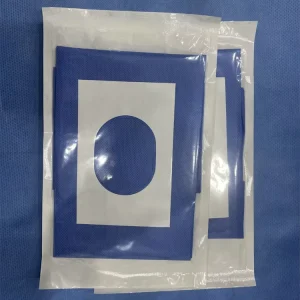 Non Woven Fabric Disposable Surgical Drapes Sterile Veterinary Drape with Medical Adhesive & Hole Ear