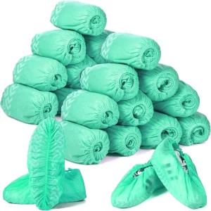 Non Woven Plastic PP PE Blue Protection Shoe Covers CPE Waterproof Medical Anti Slip Disposable Shoe Cover for Hospital