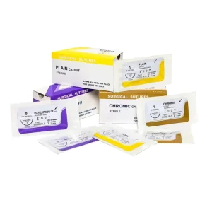 Non absorbable Surgical Suture Blue Nylon with 420 Stainless Steel Needle