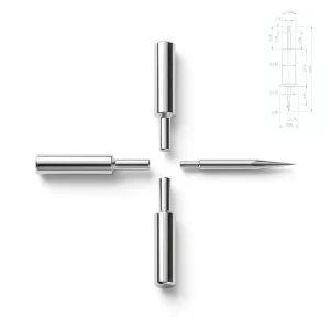 OEM Custom 316L Stainless Steel Micro Diameter Surgical Instrument Shaft Miniature Micro Components Precision CNC Machining