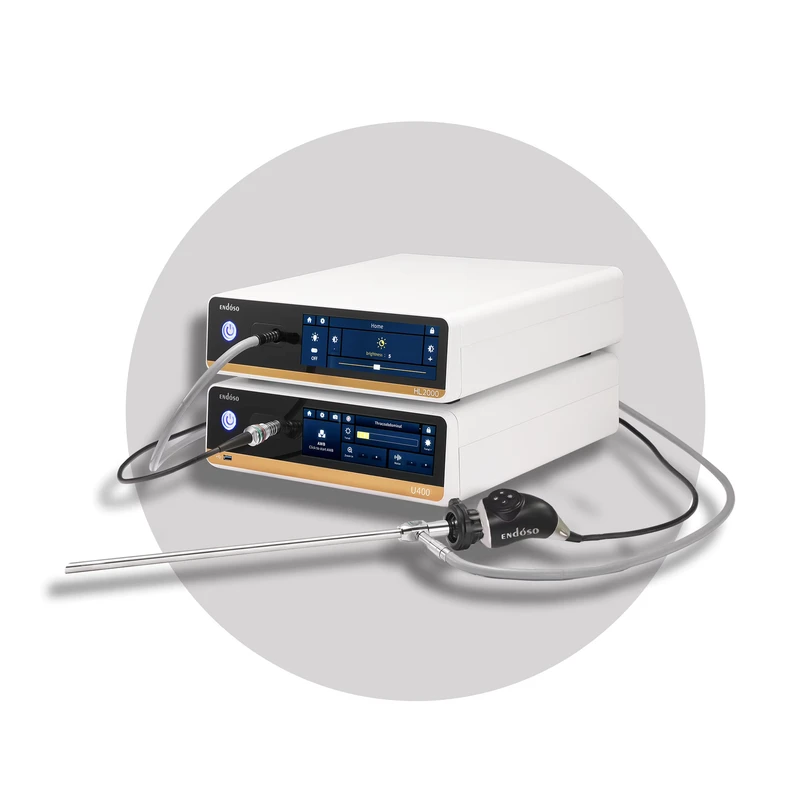 OEM ODM 4K UHD Medical Video Endoscopic Camera System for Laparoscopic Surgery with LED Light Source by Rensino Surgical Equipment