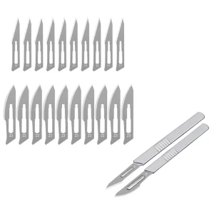 ORIENTMED Disposable Surgical Scalpel With Stainless Steel Carbon Steel Blades Sizes #10 #26 CE Certified Manual Sterile Handles