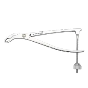 ORTHOCORE Spinlock Fragment Forceps Stainless Steel 3mm Silver Small Serrated Jaws Bone Holding Surgical Instruments Veterinary
