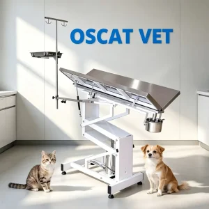 OSCAT Vet Operation Table V Top Hydraulic Lift Tables Veterinary Surgery Table 304 Stainless Steel Veterinary Equipment Clinics