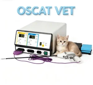 OSCAT Veterinary Equipment ES 100VL Animal Surgical Electrosurgical Generator with Multiple Handpieces and Forceps for Pet