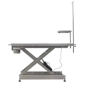 One sided Tilt Electric Adjustable CE Certified Stainless Steel Mobile Veterinary Operating Table for Pet Surgery