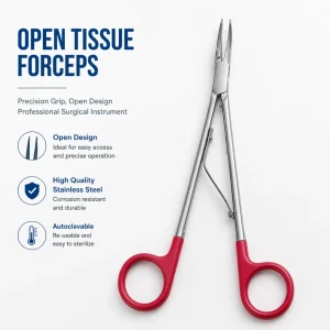 Open Surgical Tissue Forceps Compatible with Weck Small Wide System Precision Stainless Steel Surgical Grasping Forceps