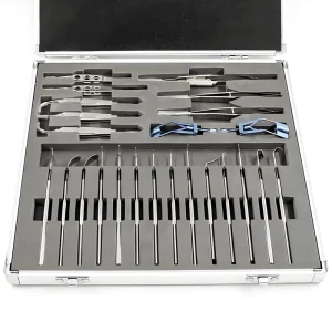 Ophthalmic Strabismus Kit 24pcs Strabismus Surgical Instruments Surgery Kit Eye Strabismus Set for Ophthalmologic Operation