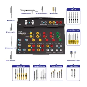 Original Blue Diamond Standard Surgical Kit Dental Implant Instrument Set CE Certified