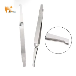 Orthodontic Dental Bracket Holder Tweezers Manual Serrated Instruments for Secure Bonding Dental Surgical Instruments