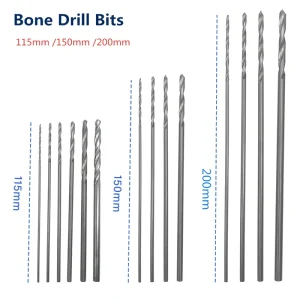 Orthopedic Operation Surgical Bone Drill Bit Stainless Steel Drill Bits 200mm Long Orthopedic Veterinary Instruments