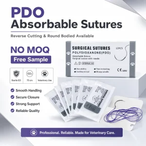 Polydioxanone PDO Absorbable Monofilament Suture with Needle NO MOQ Free Sample