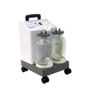 Portable Double Bottle Sputum Phlegm Aspirator Hospital Dental Surgical Medical Machine Electric Power Source