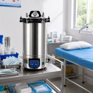 Portable Stainless Steel Laboratory Autoclave Pressure Steam Sterilizer 18L 24L High Temperature Sterilizing Machine