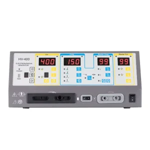 Portable Veterinary Electrosurgical Unit ESU 100W Stainless Steel Diathermy Machine for Bipolar Monopolar Surgery