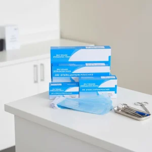 Professional Disposable Triple Band Seal Sterilization Pouches CE ISO13485 Certified PE+Medical Dialysis Paper for Surgical Tool