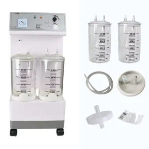 Professional Medical Surgical Portable Electric Suction Apparatus Aspirator Class II 4000mL Storage 60L min Pumping
