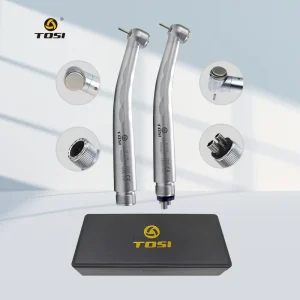 Professional Push Button 4 Hole Spray Dental Handpiece Copper Alloy Body High Speed Dental Drill for Clinic