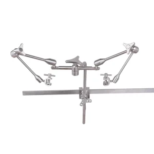 Quick Release Double Free Arm Stainless Steel 304 Brushed Surface Universal Adjustment Endoscopy Holder Martin Arm