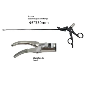 Reusable Electric Laparoscopic Bipolar Electrocoagulation Forceps Scissors Grasping Forceps Instrument Set CE Certified 1 Year