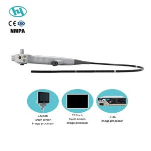 Reusable HD Video Nasopharyngo Laryngoscope Touch Screen Image Processor Hospital Ent Device For Outpatient Service Examination