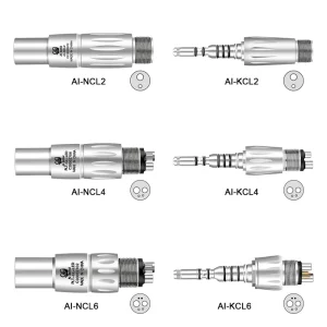 SCL6 Air Turbine Quick Coupler Dental Handpiece Couplings 6 Hole With LED Dental Chair Parts Medical Equipments Suppliers