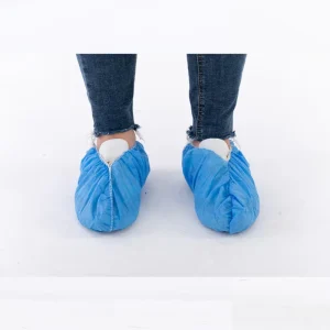 SMS 30gsm Disposable Shoe Cover Hand Made Textile Reinforced Elastic Bands Waterproof Shoe Covers