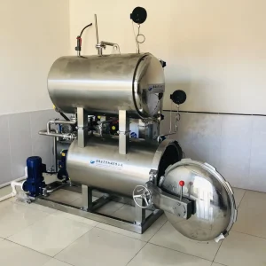 SUS304 Food Grade Retort Autoclave Water Spray Immersion Type Sterilization Equipment