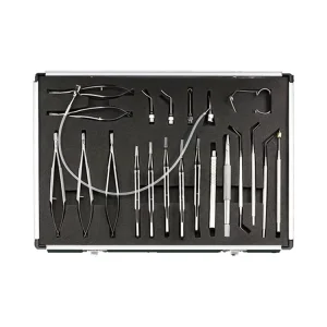 Set of 21 Pieces of Fine Stainless Steel Ophthalmic Surgical Instruments