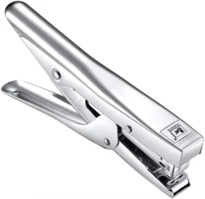 Silver Plier Stapler Heavy Duty Hand Held 20 Sheet Papers Stapling Machine Rustproof and Durable Suitable for Office School