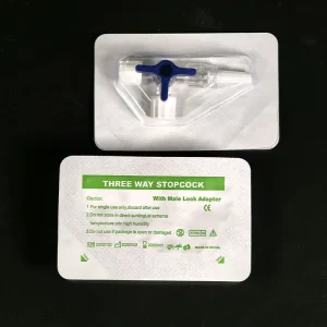 Small Plastic One Way Stopcock Luer Valve with Three Way Flow Control Veterinary Instrument