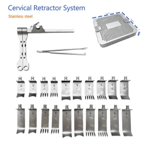 Spine Retractor Distractor System Cervical Retraction Instrument with Sterilization Box Orthopedic Spinal Surgical Instrument