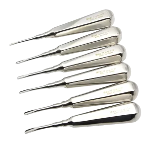 Stainless Steel Dental Elevator Teeth Clareador Curved Root Hexagon Handle Dentist Surgical Instrument Tools