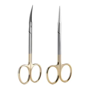 Stainless Steel Dental Surgical Scissors Straight Curved Tips