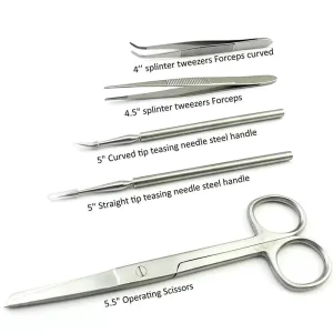 Stainless Steel Dissection Surgical Kit Complete Medical Student Anatomy Set with Carry Bag