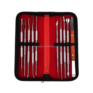 Stainless Steel Engraving Dental Wax Spatula Wax Carving Tool Set Teeth Cleaning Tools Dental Surgical Instruments Reusable