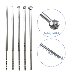 Stainless Steel High Speed Bur Spinal Bur Tungsten Carbide Round Tip Burs Orthopedic Surgical Instruments
