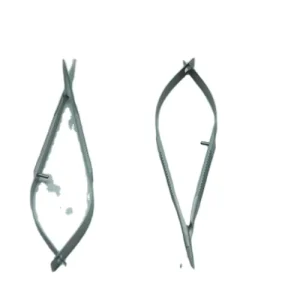 Stainless Steel Microkeratome Scissors Elbow Straight