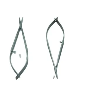 Stainless Steel Microkeratome Scissors Elbow Straight