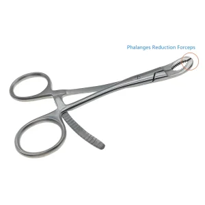 Stainless Steel Toothed Phalanges Reduction Forceps Crab Claw Bone Holding Forceps Veterinary Orthopedics Instruments