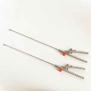 Stainless Steel V Type Laparoscopic Needle Holder Forceps Reusable Surgical Instruments for Medical Supplies Manual Power Source